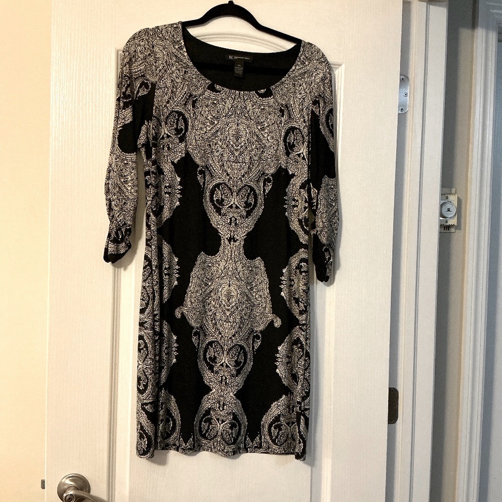 INC-Petite Black/White Dress-PETITE LARGE